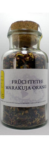 Früchtetee Marakuja Orange im Korkenglas